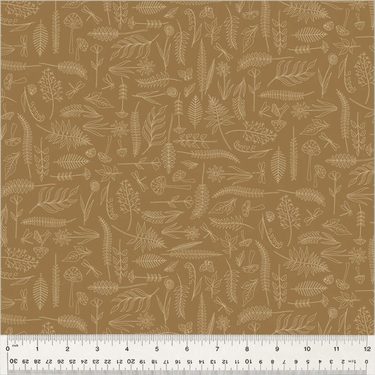 Fabric Windham Brown Forest Pickings Enchanted Woods by the Quarter Yard 54524-11
